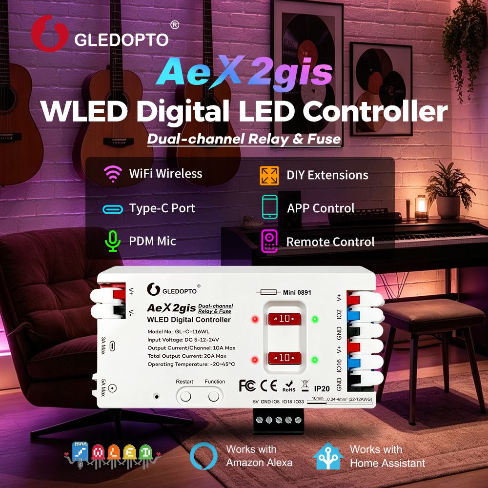 Gledopto AeX2gis WLED Digital LED Controller GL-C-116WL main image
