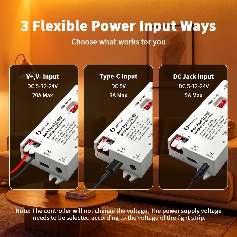 Three flexible power input ways