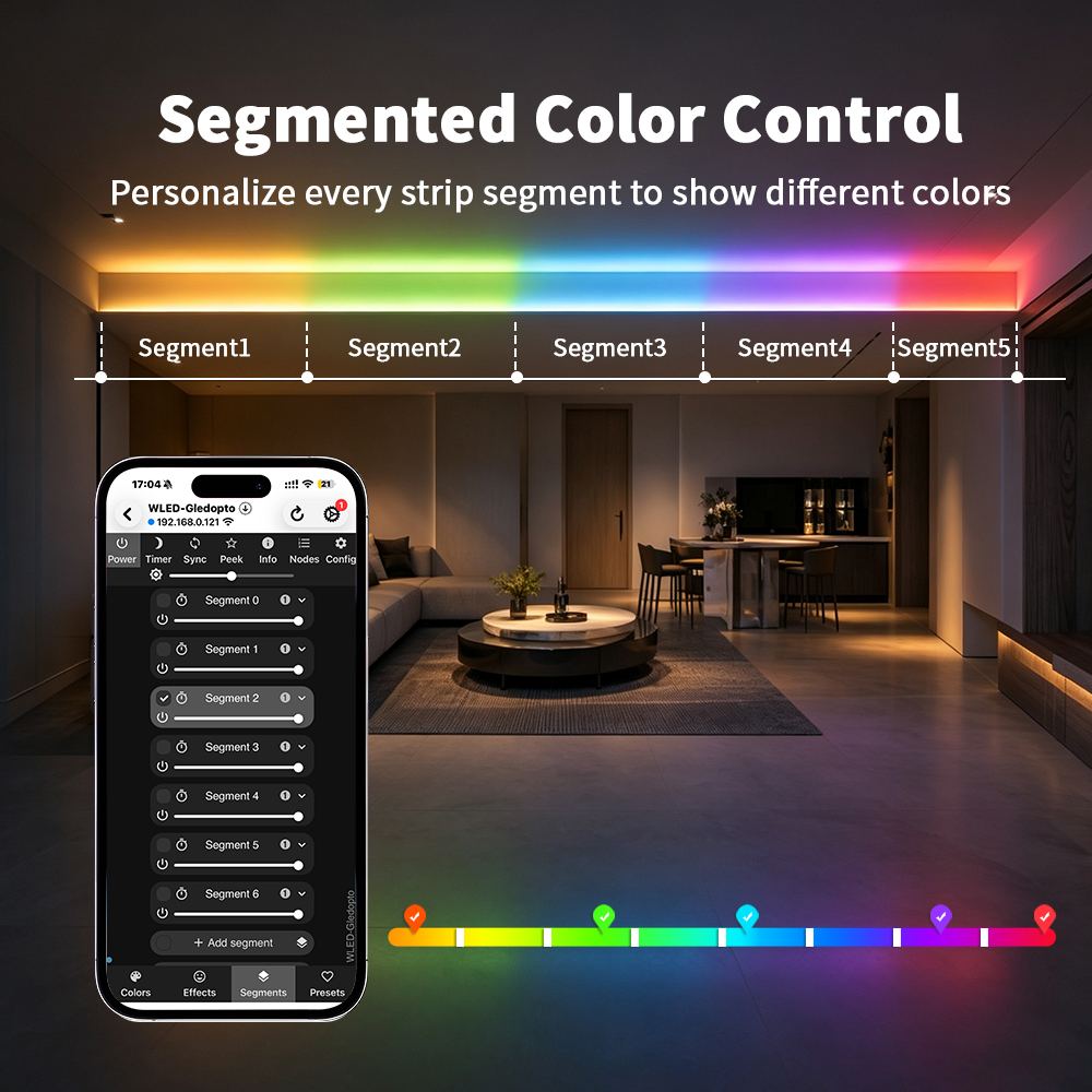 Segmented color control