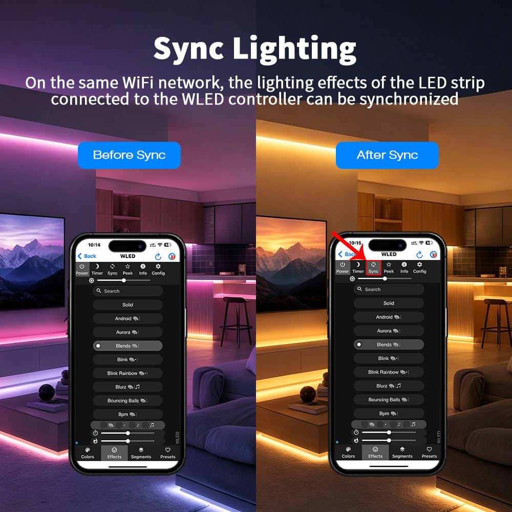 Sync lighting between controllers