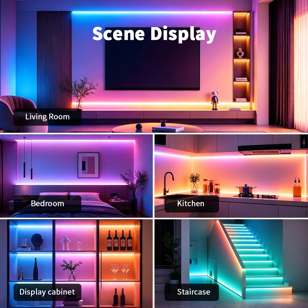Scene display living room bedroom kitchen